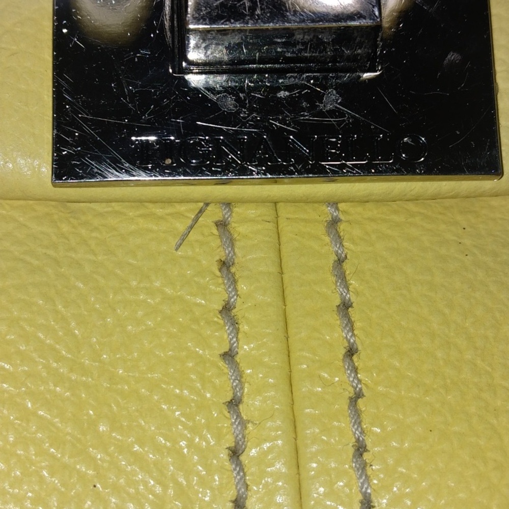 Tignanello Yellow Leather Crossbody Bag - Picture 2 of 8